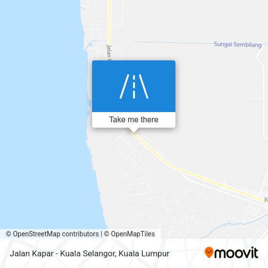 Jalan Kapar - Kuala Selangor map