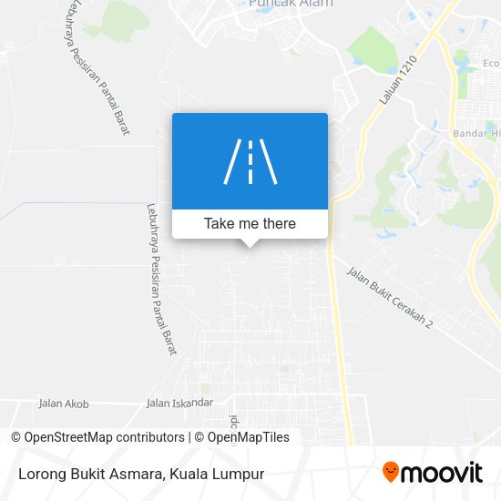 Lorong Bukit Asmara map