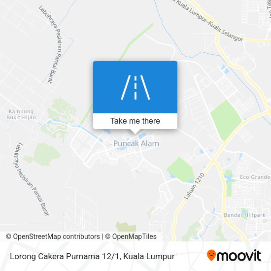 Lorong Cakera Purnama 12/1 map