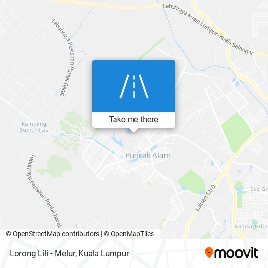 Lorong Lili - Melur map