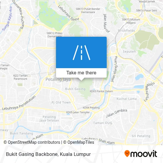 Bukit Gasing Backbone map
