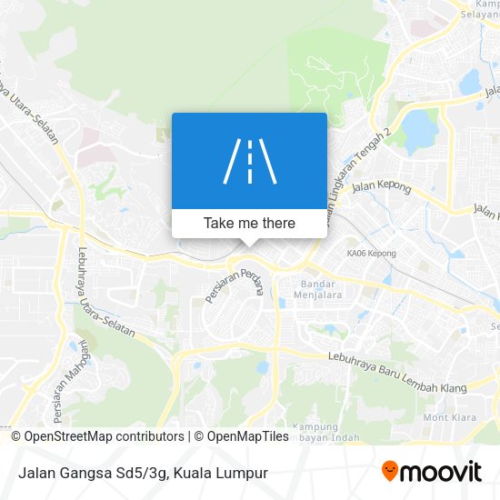 Jalan Gangsa Sd5/3g map