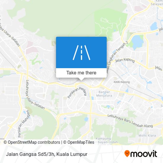 Jalan Gangsa Sd5/3h map