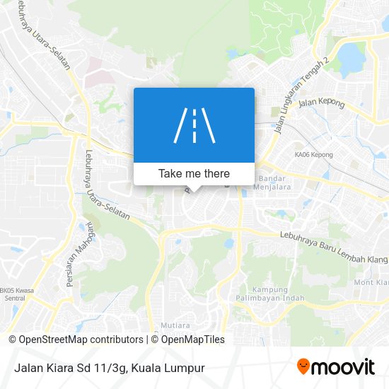 Jalan Kiara Sd 11/3g map