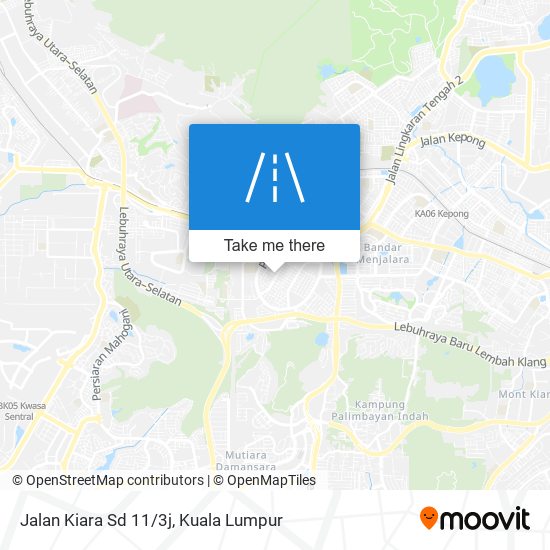 Jalan Kiara Sd 11/3j map