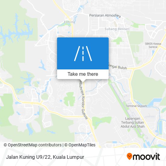 Jalan Kuning U9/22 map