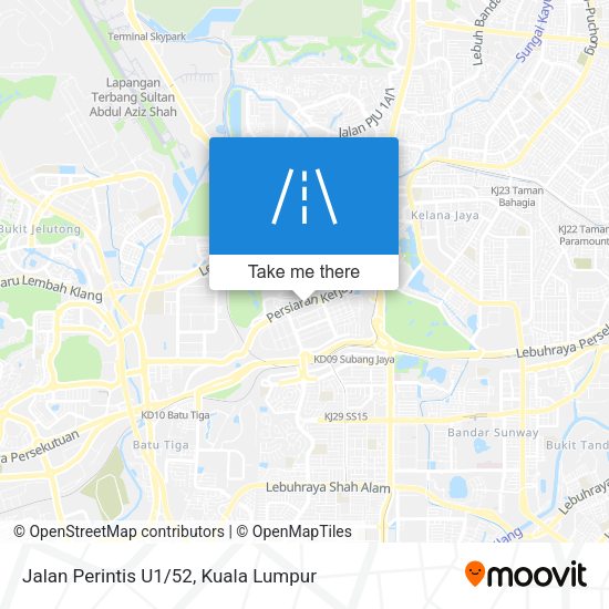 Jalan Perintis U1/52 map