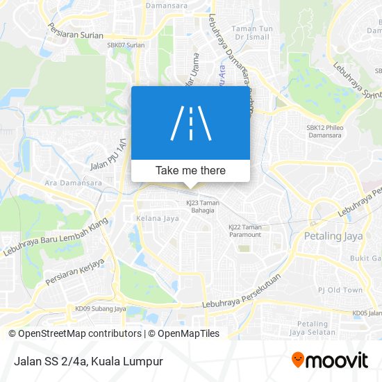 Jalan SS 2/4a map