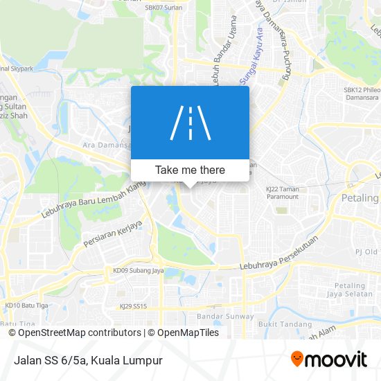 Jalan SS 6/5a map