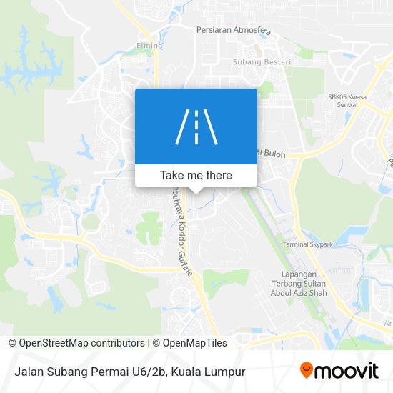 Jalan Subang Permai U6/2b map