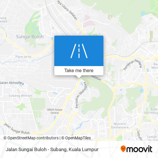 Peta Jalan Sungai Buloh - Subang