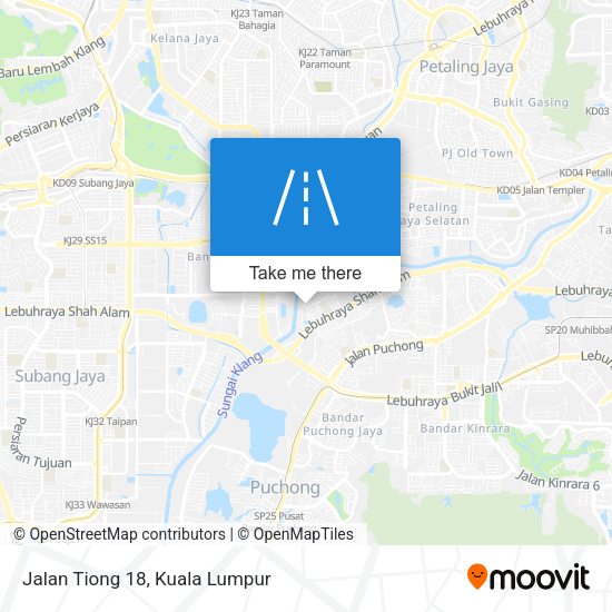 Peta Jalan Tiong 18