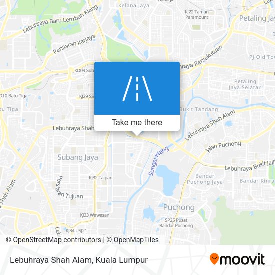 Lebuhraya Shah Alam map