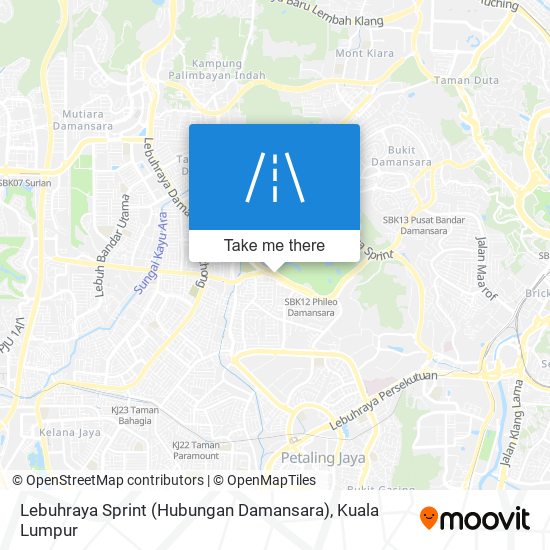 Lebuhraya Sprint (Hubungan Damansara) map