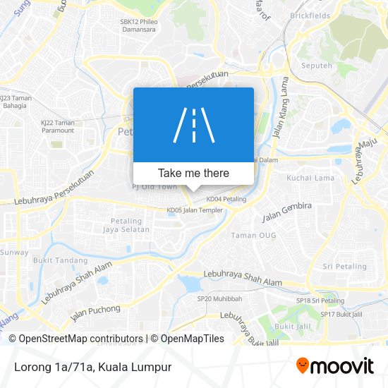 Peta Lorong 1a/71a