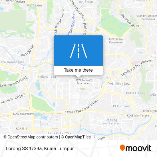 Lorong SS 1/39a map