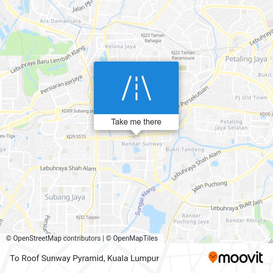 To Roof Sunway Pyramid map