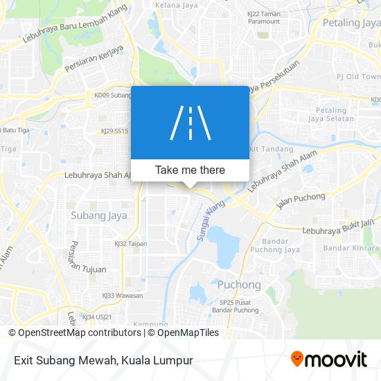 Exit Subang Mewah map