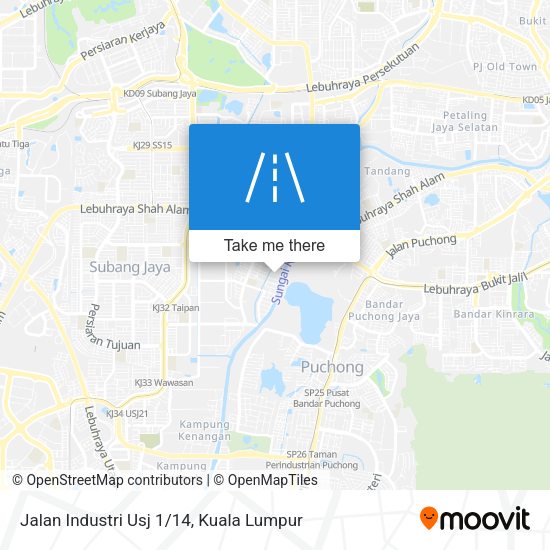 Jalan Industri Usj 1/14 map