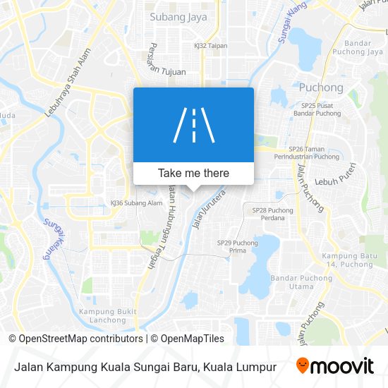 Peta Jalan Kampung Kuala Sungai Baru