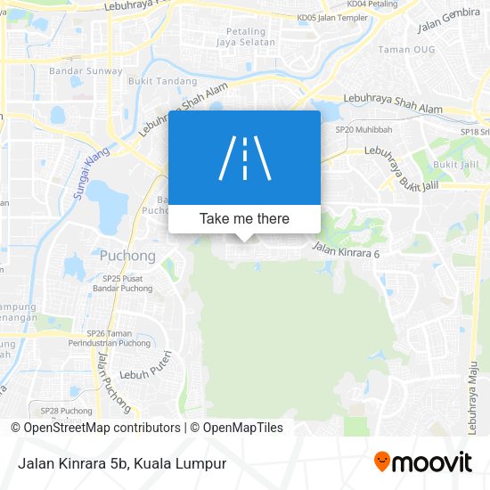Jalan Kinrara 5b map