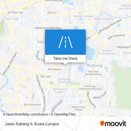 Jalan Subang 6 map