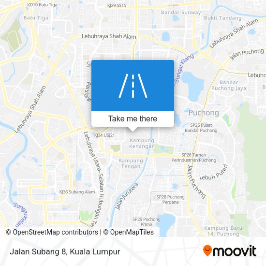 Jalan Subang 8 map