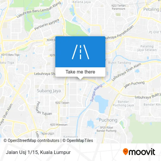Jalan Usj 1/15 map