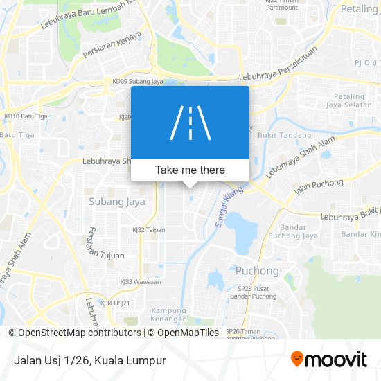 Jalan Usj 1/26 map