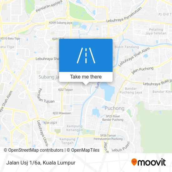 Jalan Usj 1/6a map