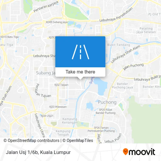 Jalan Usj 1/6b map