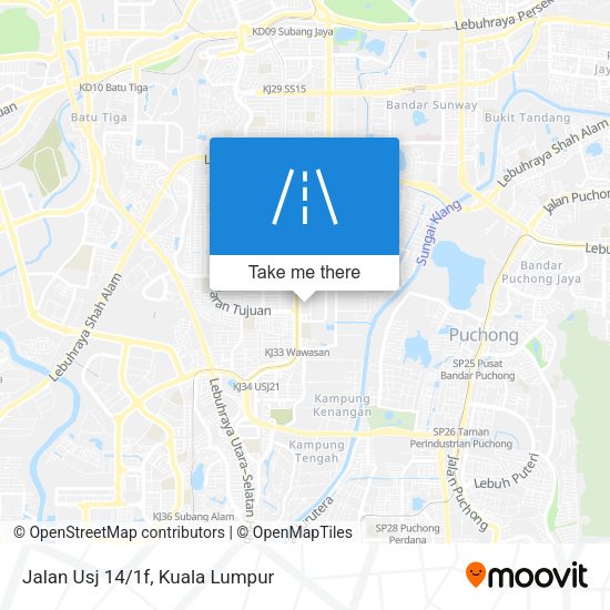 Jalan Usj 14/1f map