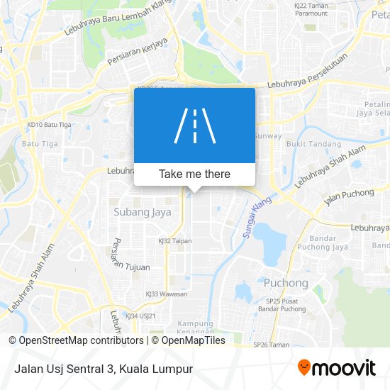Jalan Usj Sentral 3 map