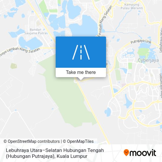 Lebuhraya Utara–Selatan Hubungan Tengah (Hubungan Putrajaya) map