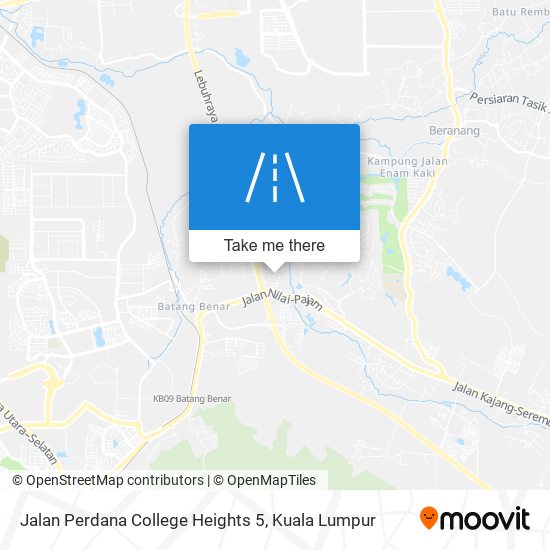 Peta Jalan Perdana College Heights 5