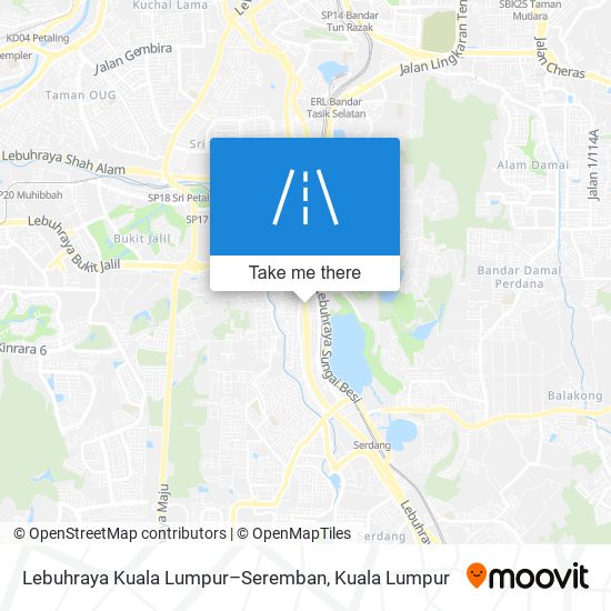 Lebuhraya Kuala Lumpur–Seremban map