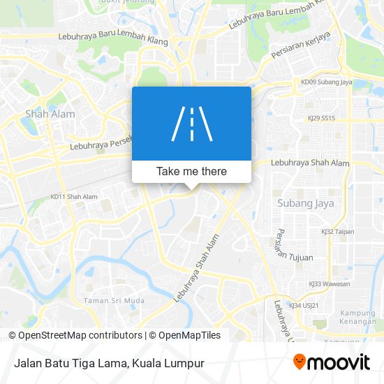 Peta Jalan Batu Tiga Lama