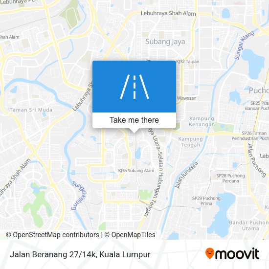 Jalan Beranang 27/14k map