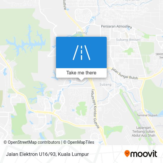 Jalan Elektron U16/93 map