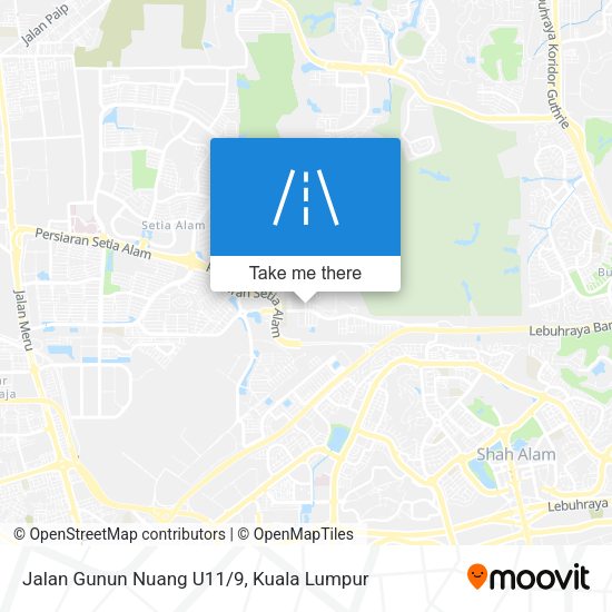 Jalan Gunun Nuang U11/9 map