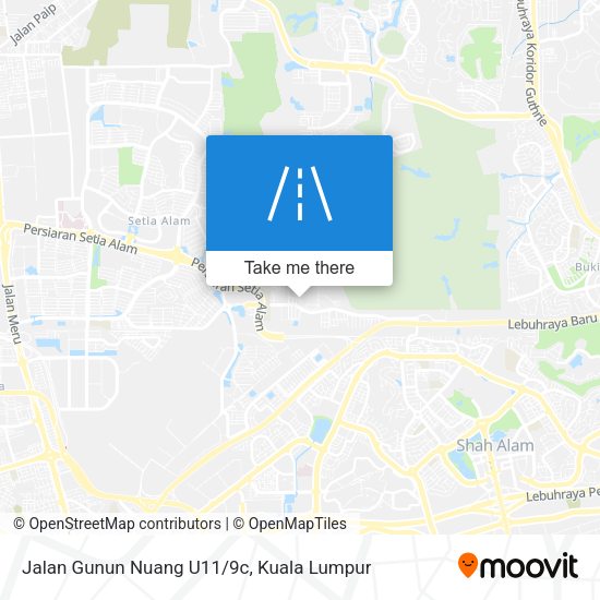 Jalan Gunun Nuang U11/9c map