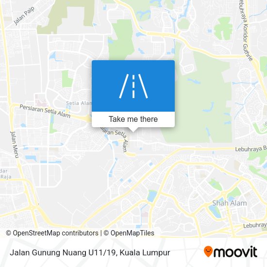 Jalan Gunung Nuang U11/19 map