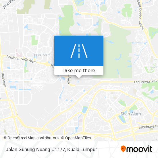 Peta Jalan Gunung Nuang U11/7
