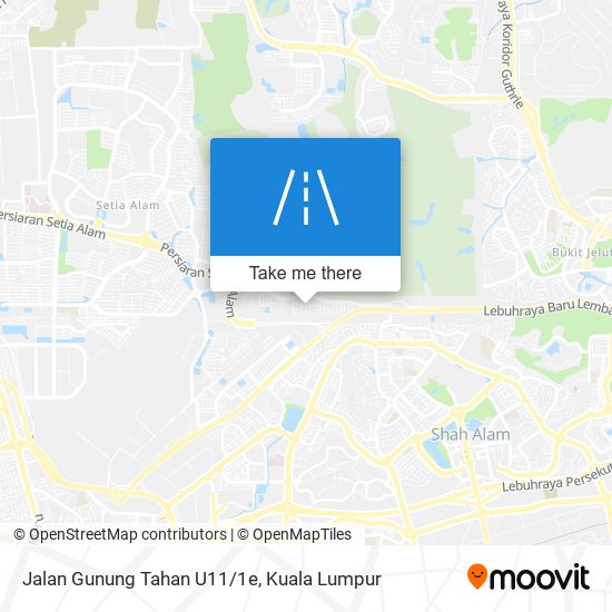Jalan Gunung Tahan U11/1e map