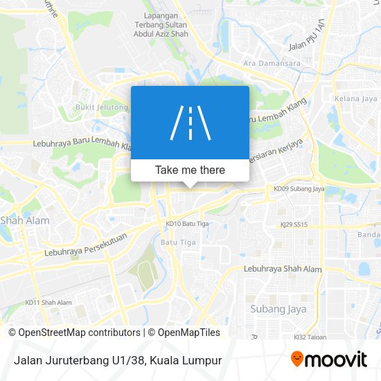 Jalan Juruterbang U1/38 map