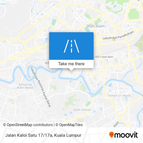 Jalan Kaloi Satu 17/17a map