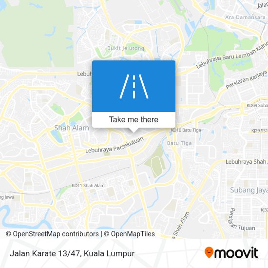 Jalan Karate 13/47 map