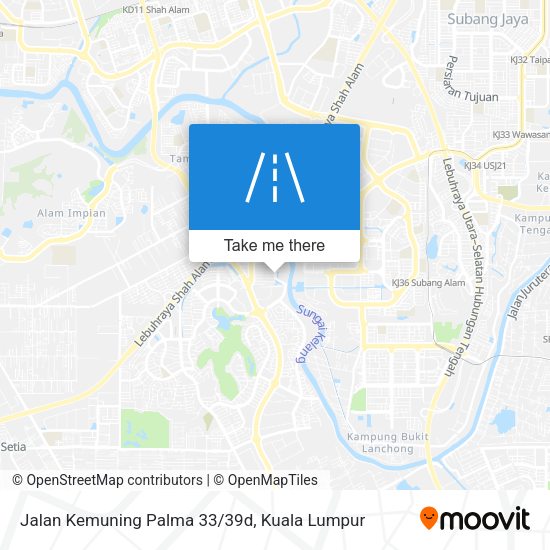Peta Jalan Kemuning Palma 33/39d