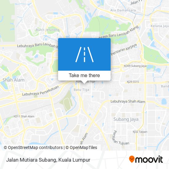 Peta Jalan Mutiara Subang