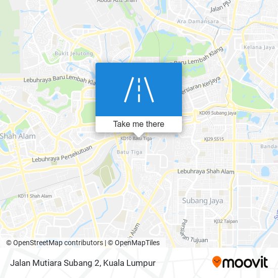 Jalan Mutiara Subang 2 map